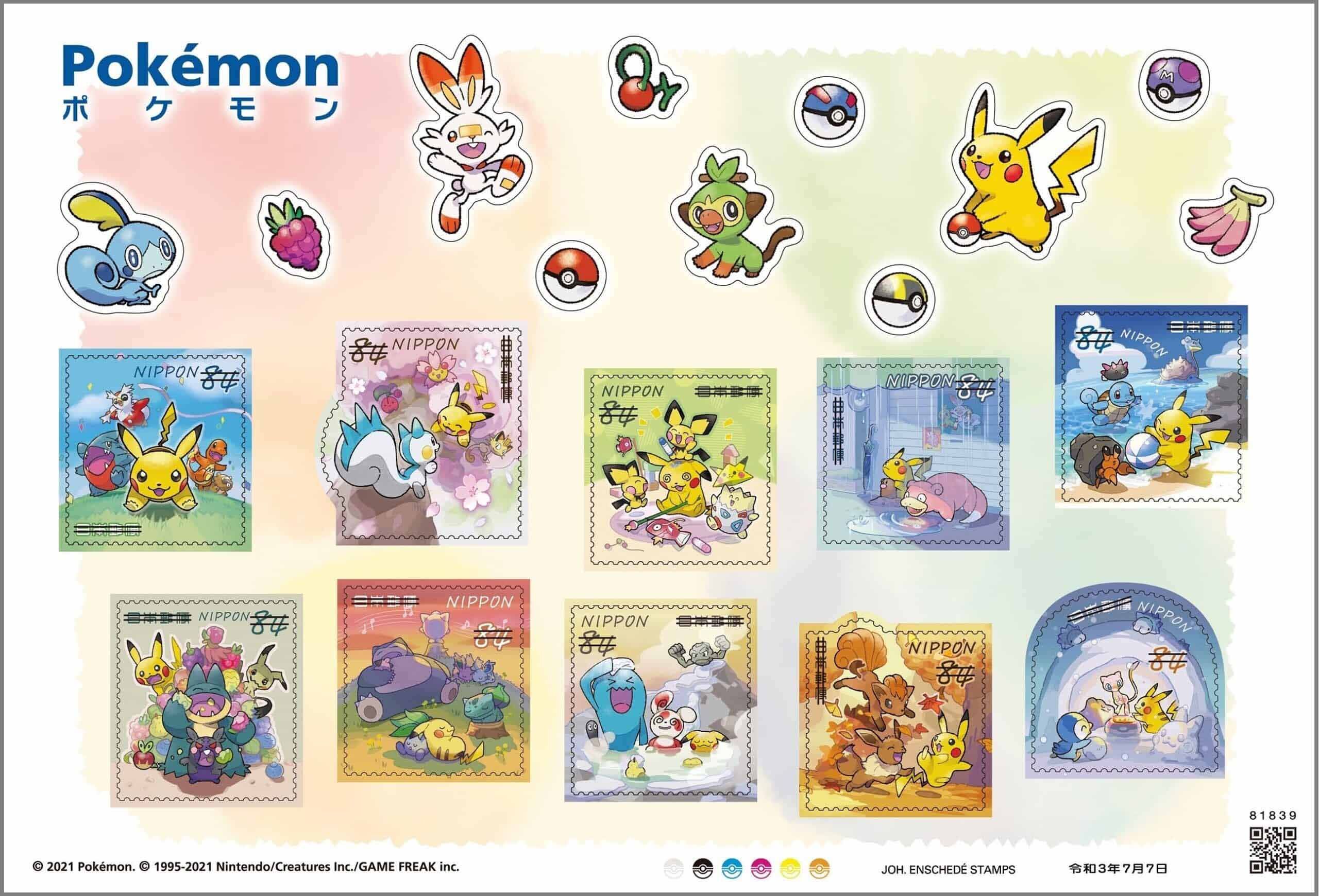 poke-mon-2021-japan-post-office-sheet-postage-stamps-2-1 Pokémon 2021 Japan Post Office Sheet - Postage Stamps #2
