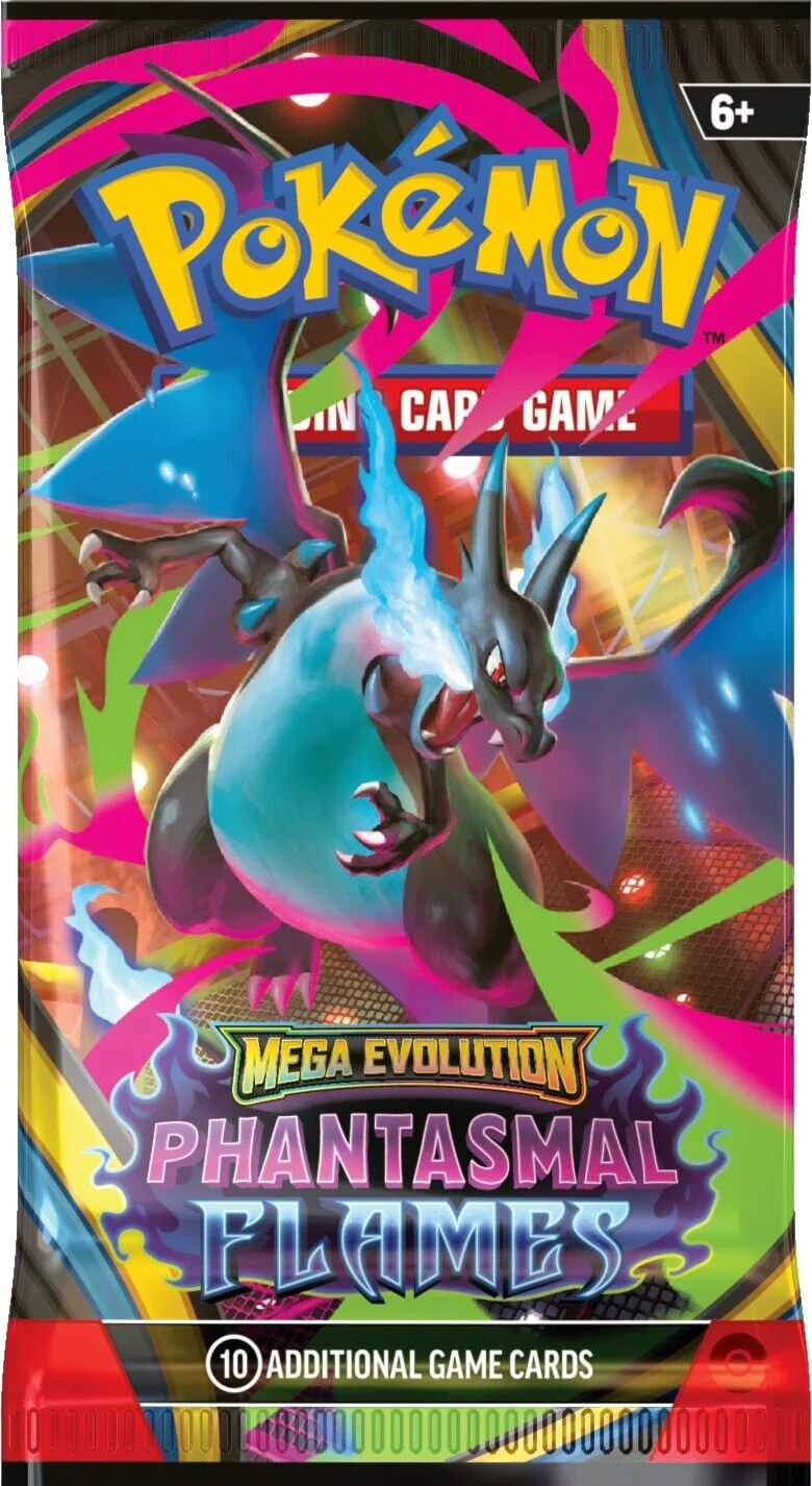 Pokémon TCG: Mega Evolution - Phantasmal Flames Booster Pack (10 Cards) - EN Pokémon TCG: Mega Evolution - Phantasmal Flames Booster Pack (10 Cards) - EN