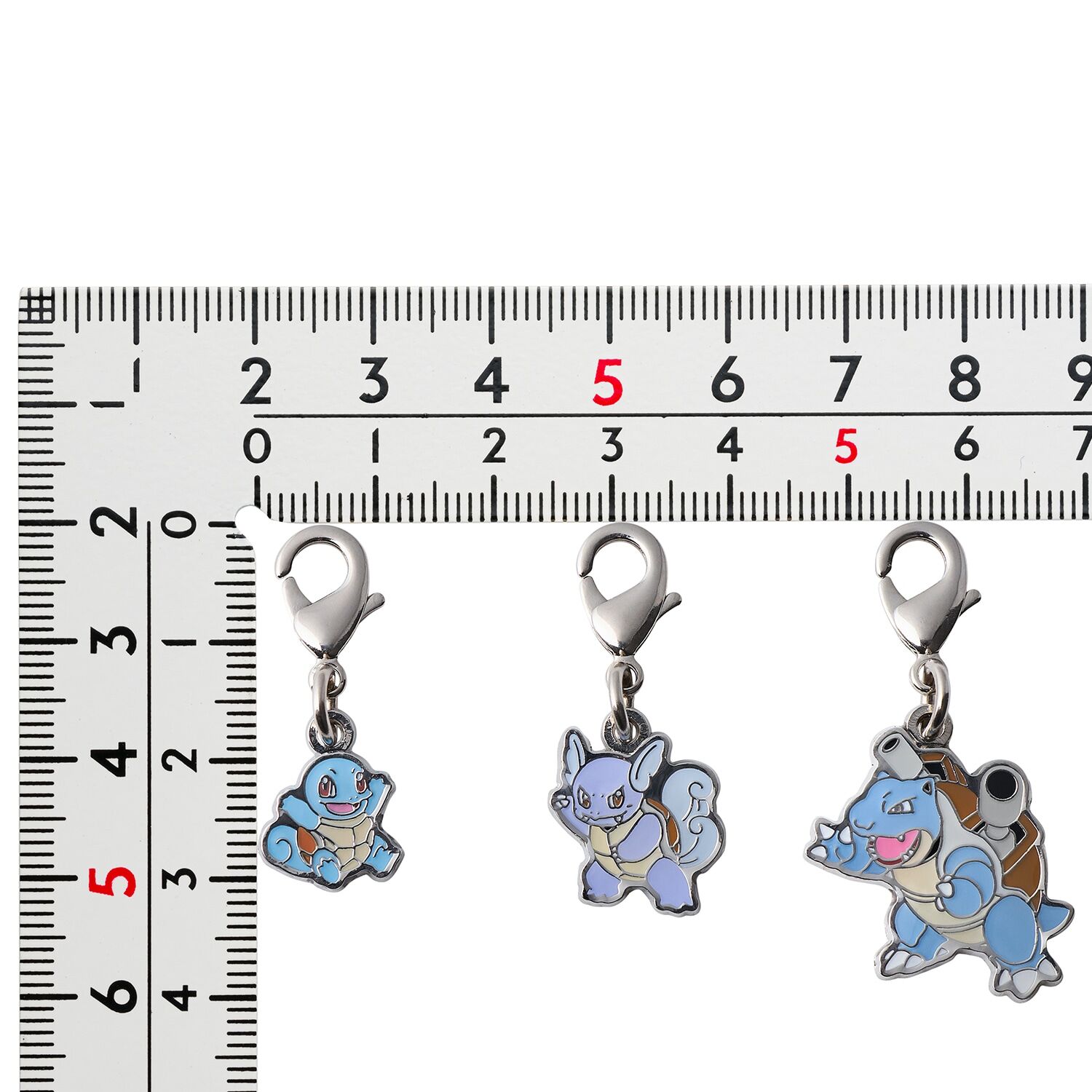 Pokemon Center - Squirtle, Wartortle, Blastoise Schlüsselanhänger - 3 Stück