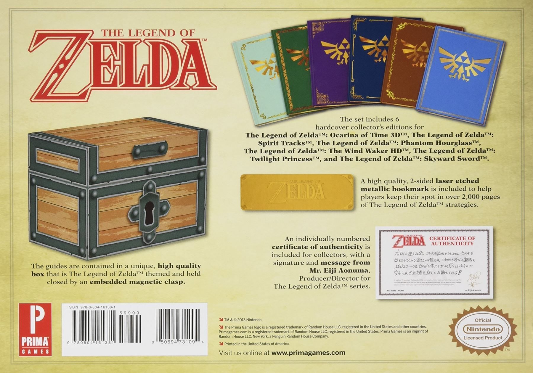 The Legend of Zelda Prima Limited Collector´s Edition Lösungsbücher - Zertifikat