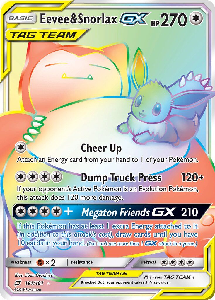 Eevee & Snorlax-GX - 191/181 - EN Eevee & Snorlax-GX - 191/181 - EN