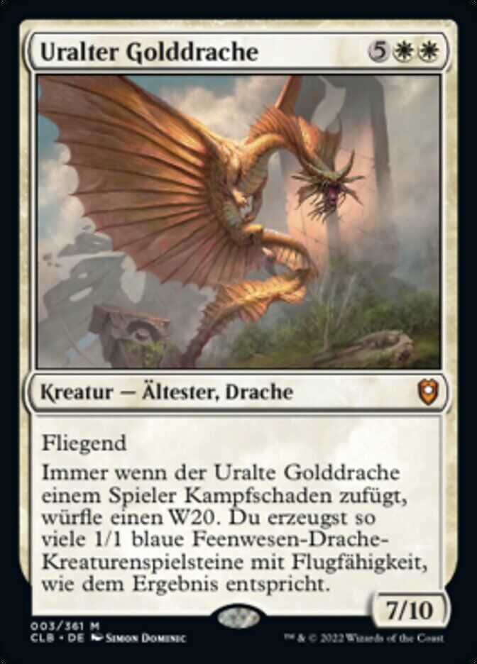Ancient Gold Dragon - CLB 3 - Normal - DE - NM Ancient Gold Dragon - CLB 3 - Normal - DE - NM