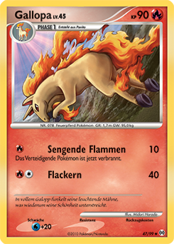 Gallopa - 47/99 - Reverse Holo - Pokémon TCG - Near Mint - DE