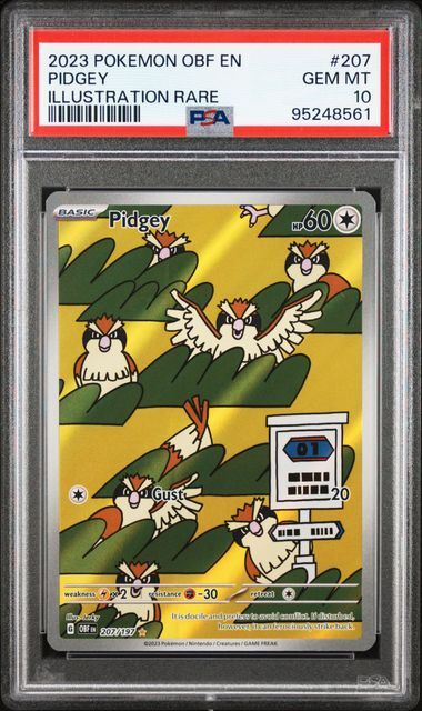 Pidgey #207 - obf en-Obsidian Flames - PSA 10 GEM-MT - Pokemon Pidgey #207 - obf en-Obsidian Flames - PSA 10 GEM-MT - Pokemon