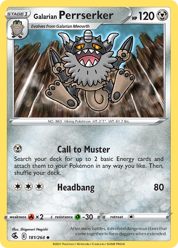 Galarian Perrserker - 181/264 - EN Galarian Perrserker - 181/264 - EN