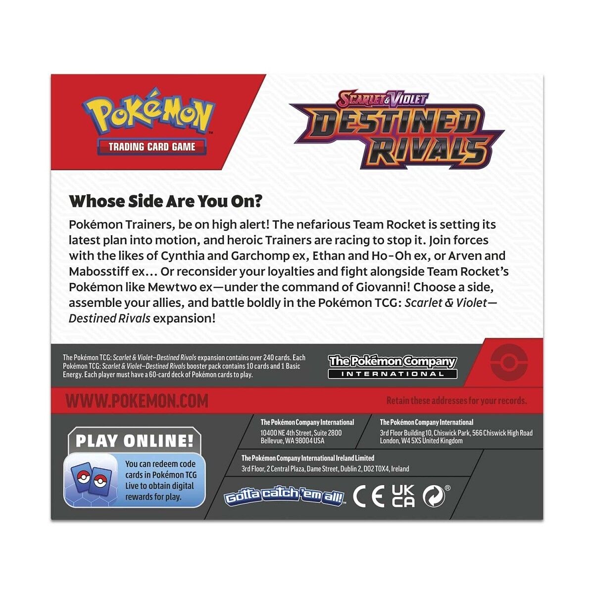 Pokémon TCG: Scarlet & Violet SV10 - Destined Rivals Booster Display Box (36) - EN