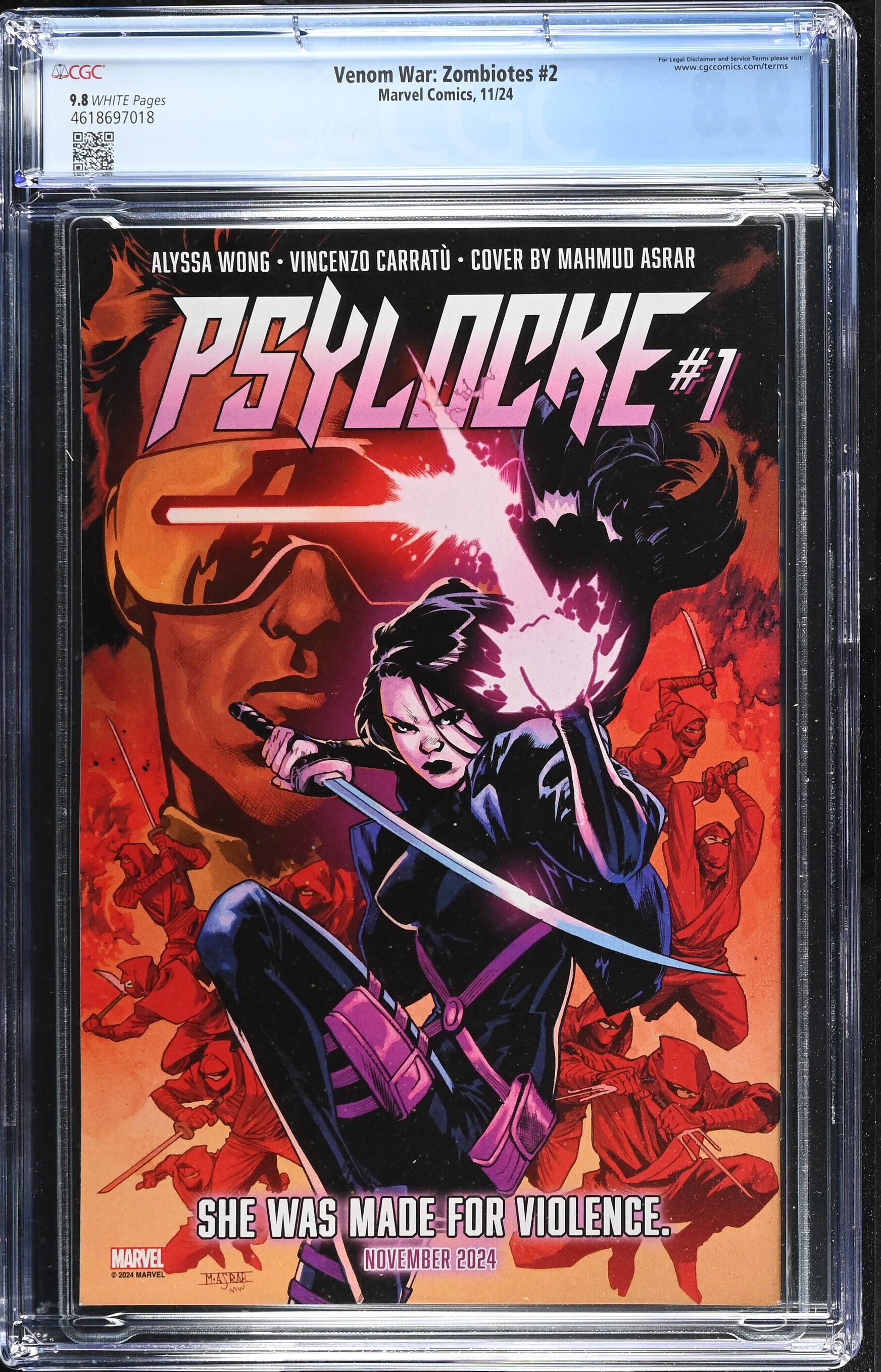 Venom War: Zombiotes Issue 2 - CGC 9.8