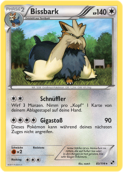 bissbark-83-114-reverse-holo-pokemon-tcg-near-mint-de Bissbark - 83/114 - Reverse Holo - Pokémon TCG - Near Mint - DE
