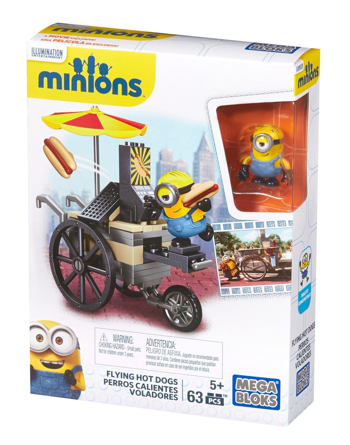 Minions Mega Bloks 63-Piece Construction Set, Flying Hot Dogs