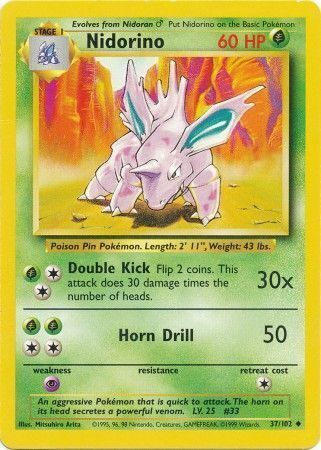 Nidorino - 37/102 - Unlimited - EN Nidorino - 37/102 - Unlimited - EN
