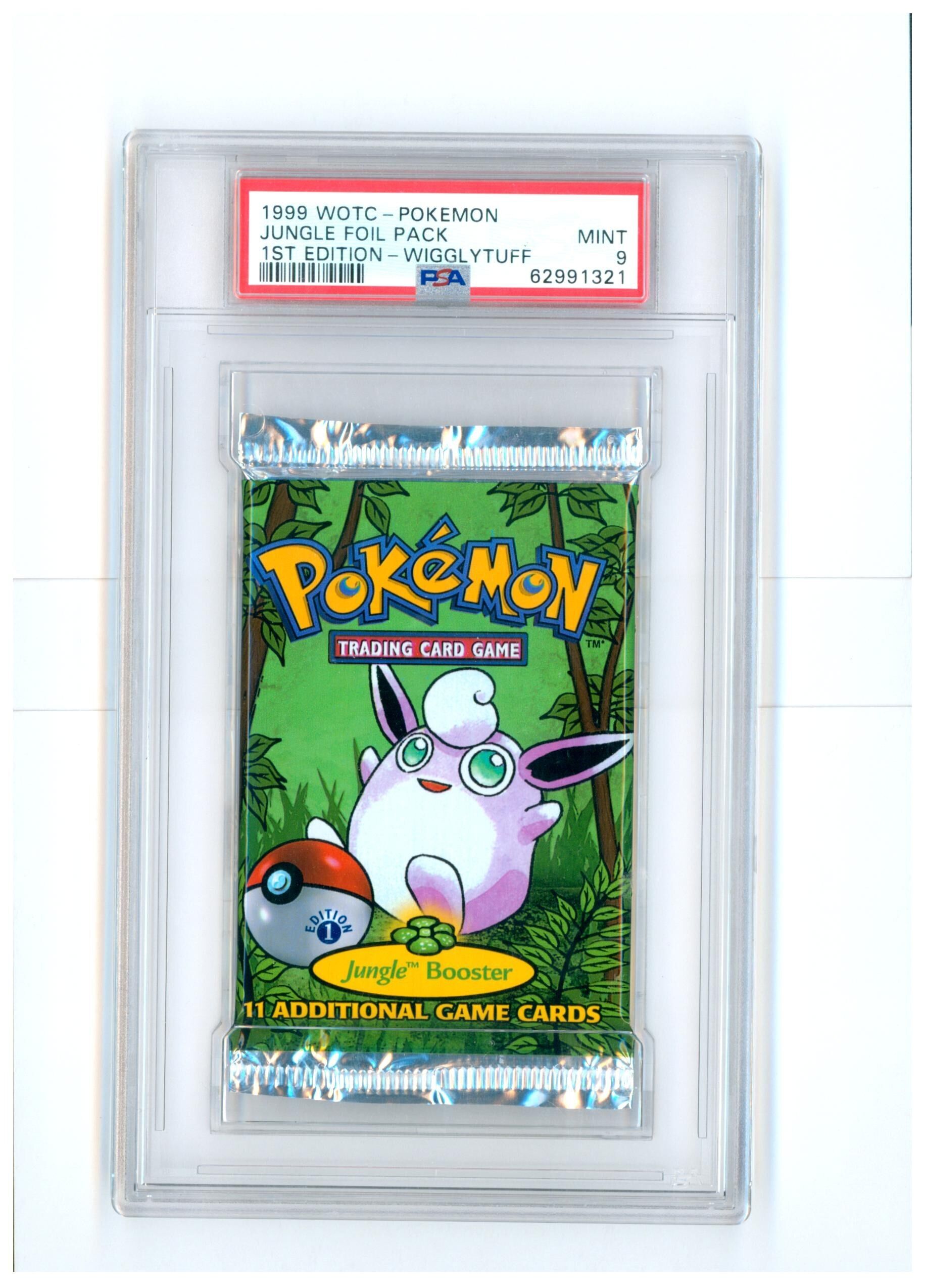 Jungle Booster Pack - 1st Edition - Wigglypuff Art - PSA 9 MINT - Pokemon