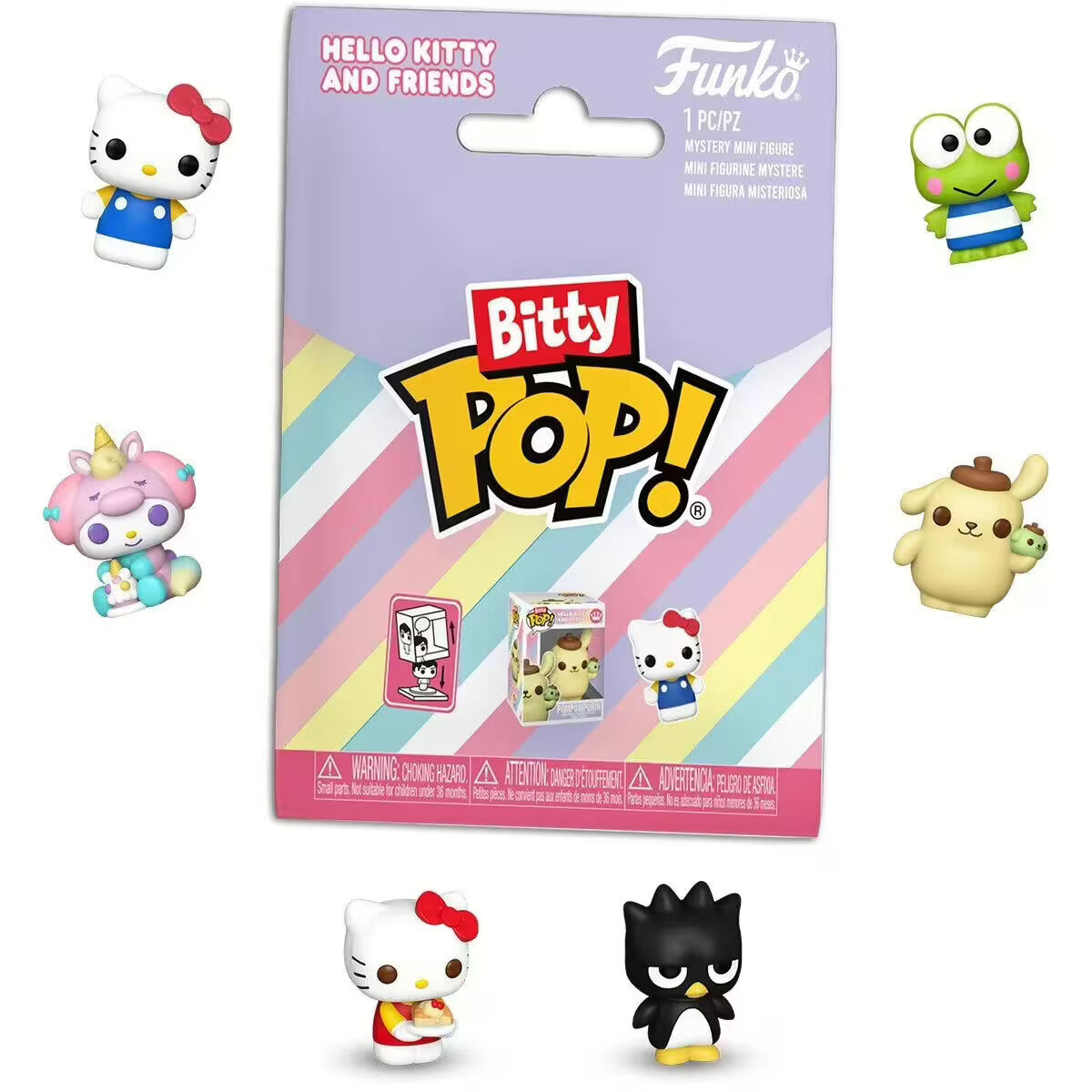 Sanrio Bitty POP! Vinyl Figur - 1 Random Mystery Pack - 2.5 cm 