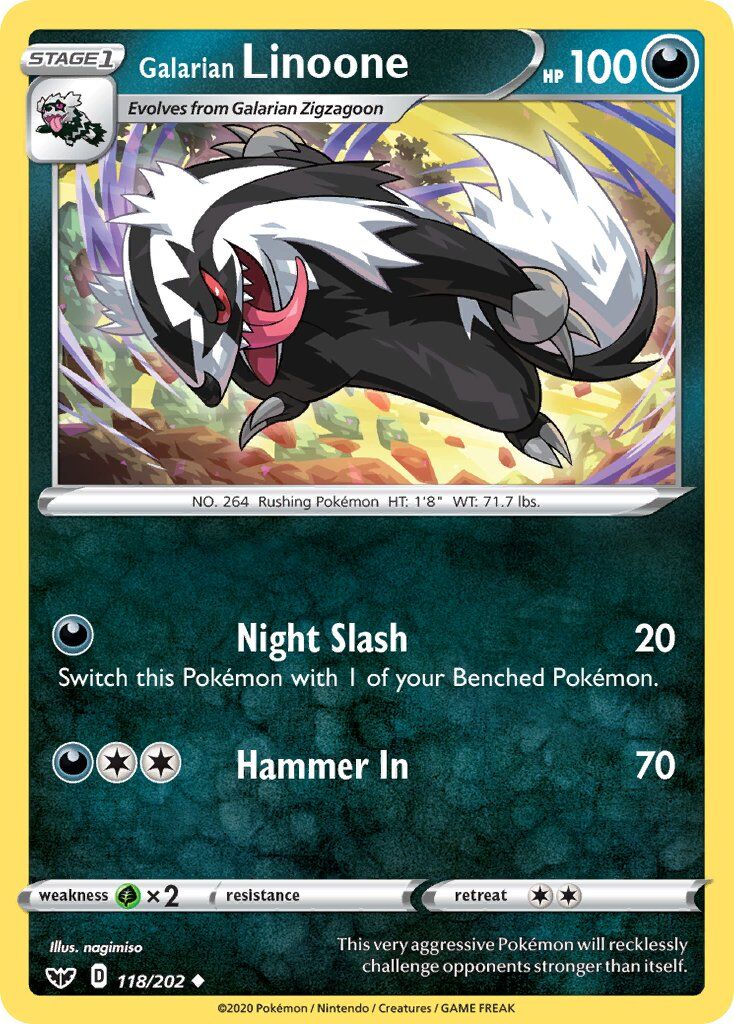 Galarian Linoone - 118/202 - EN Galarian Linoone - 118/202 - EN