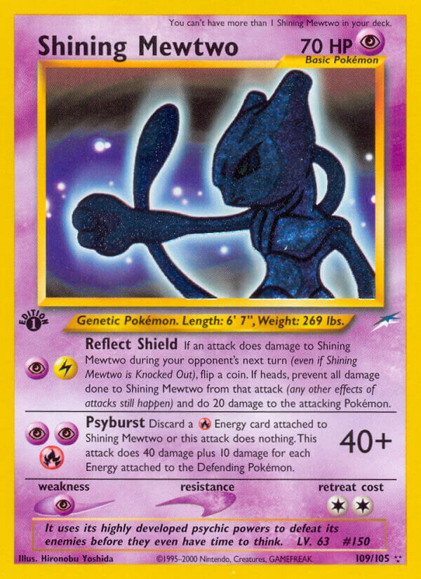 Shining Mewtwo - 109/113 - 1st Edition - EN Shining Mewtwo - 109/113 - 1st Edition - EN