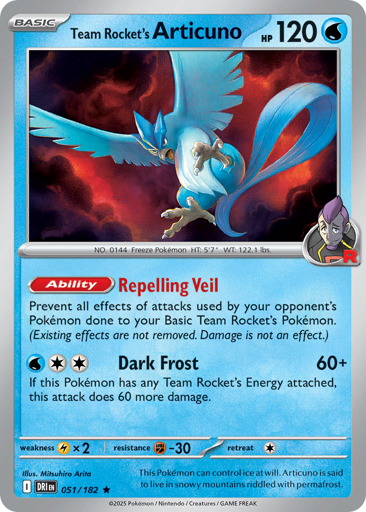 Team Rocket’s Articuno - 051/182 - EN