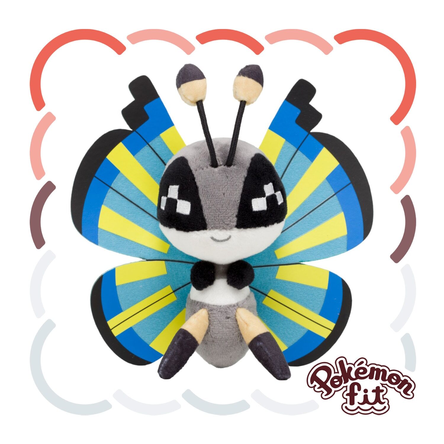 Vivillon Savannah Pattern Sitting Cuties Plush - 16.5 cm Vivillon Savannah Pattern Sitting Cuties Plush - 16.5 cm