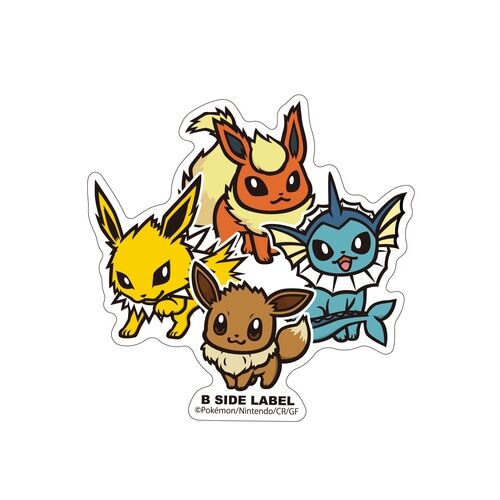 B-SIDE LABEL BIG Sticker Eevee & Vaporeon & Jolteon & Flareon B-SIDE LABEL BIG Sticker Eevee & Vaporeon & Jolteon & Flareon