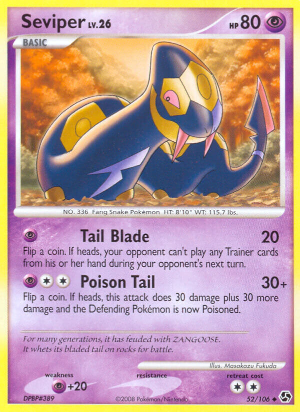 Seviper - 52/106 - Reverse Holo - EN