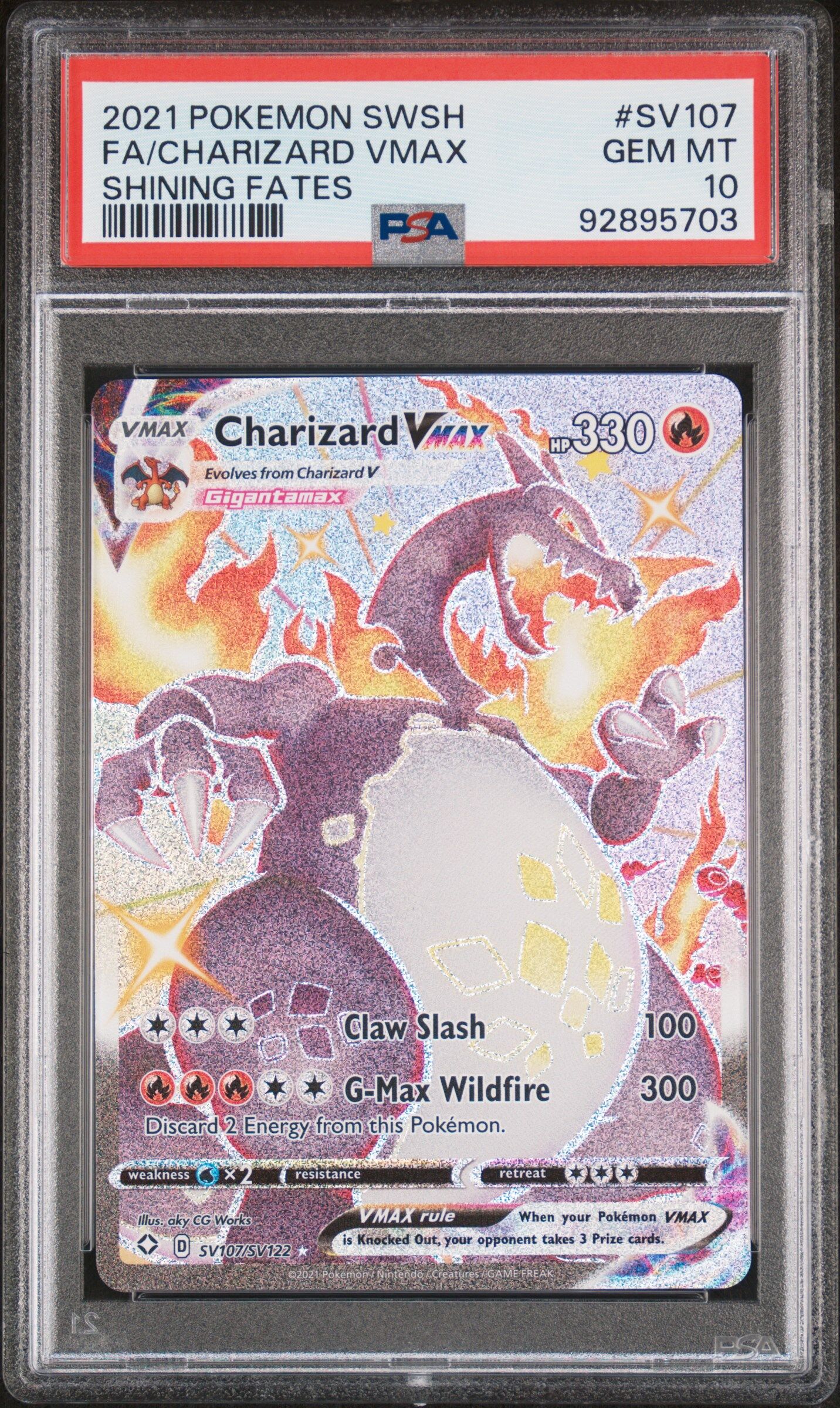2022 POKEMON JAPANESE SWORD & SHIELD VSTAR UNIVERSE 211 FULL ART/CHARIZARD V - PSA 10 GEM-MT - Pokémon