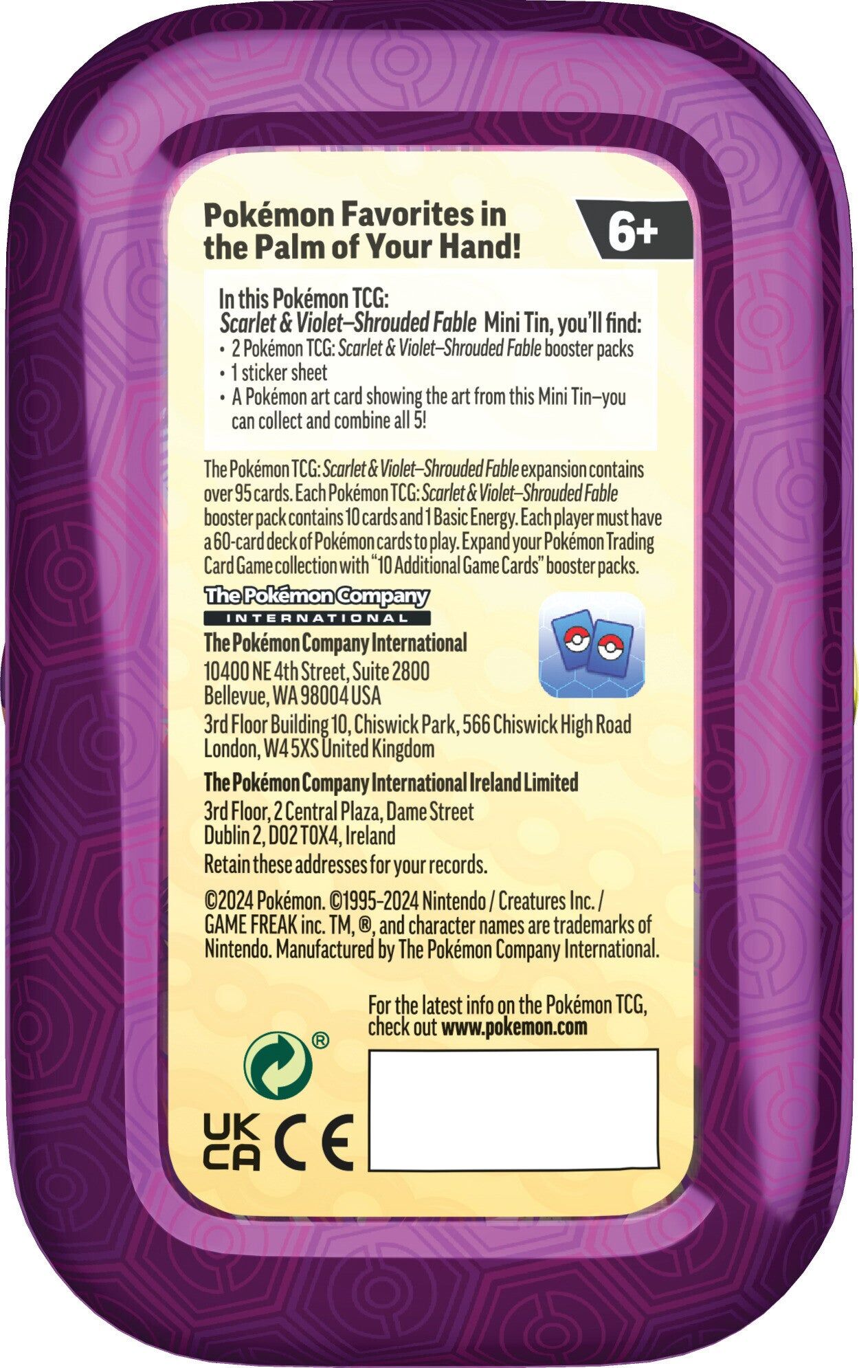 Pokémon TCG: Scarlet & Violet—Shrouded Fable Mini Tin - EN