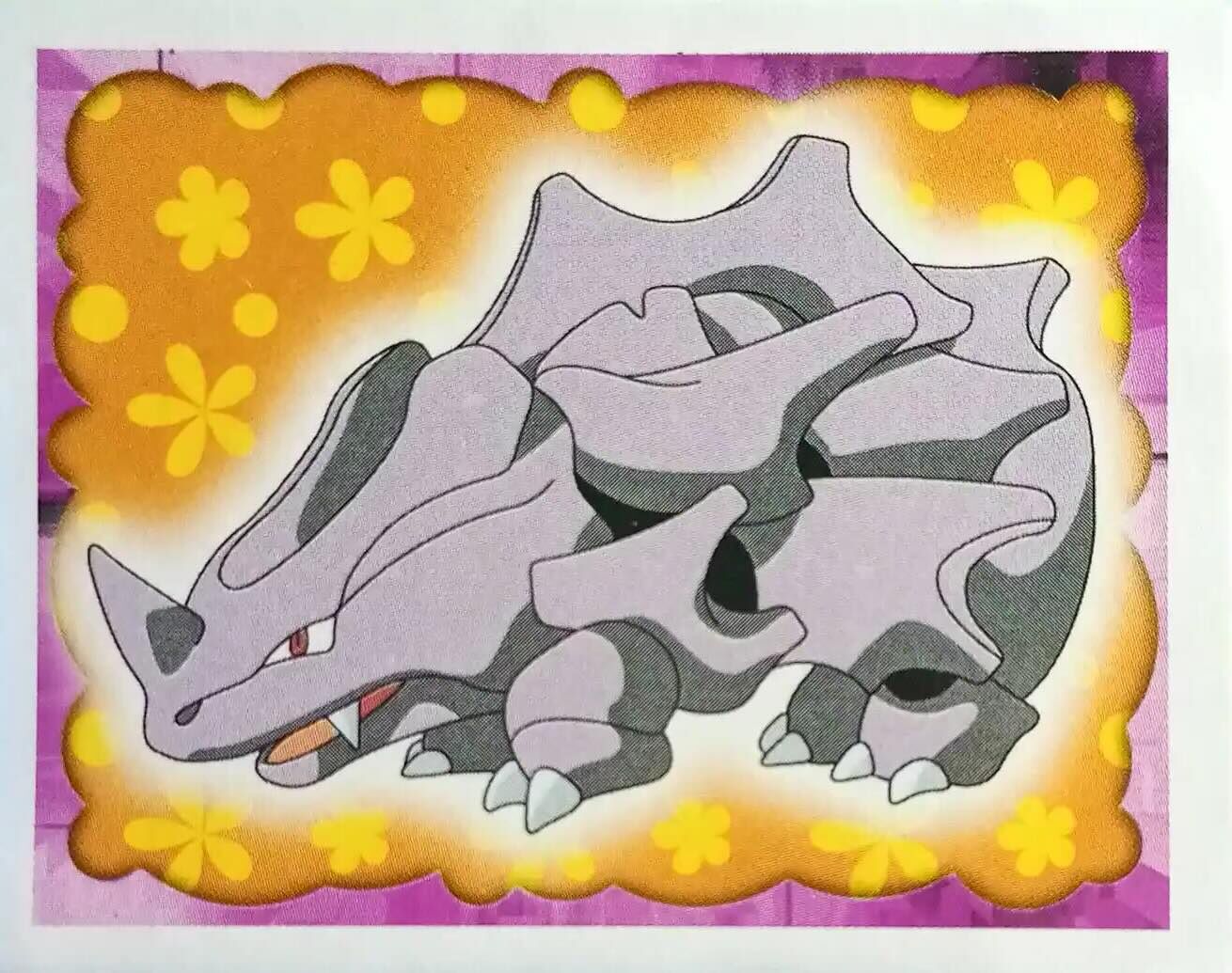 Rhyhorn - 111 - Merlin Sticker Series 1