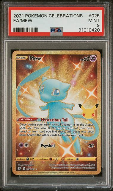 Mew #025 - 2021 Celebrations - PSA 9 MINT - Pokemon