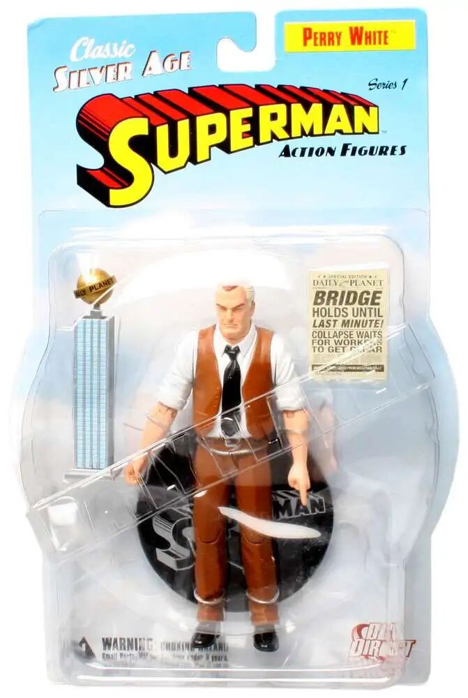 Superman Classic Silver Age Perry White Action Figure Superman Classic Silver Age Perry White Action Figure