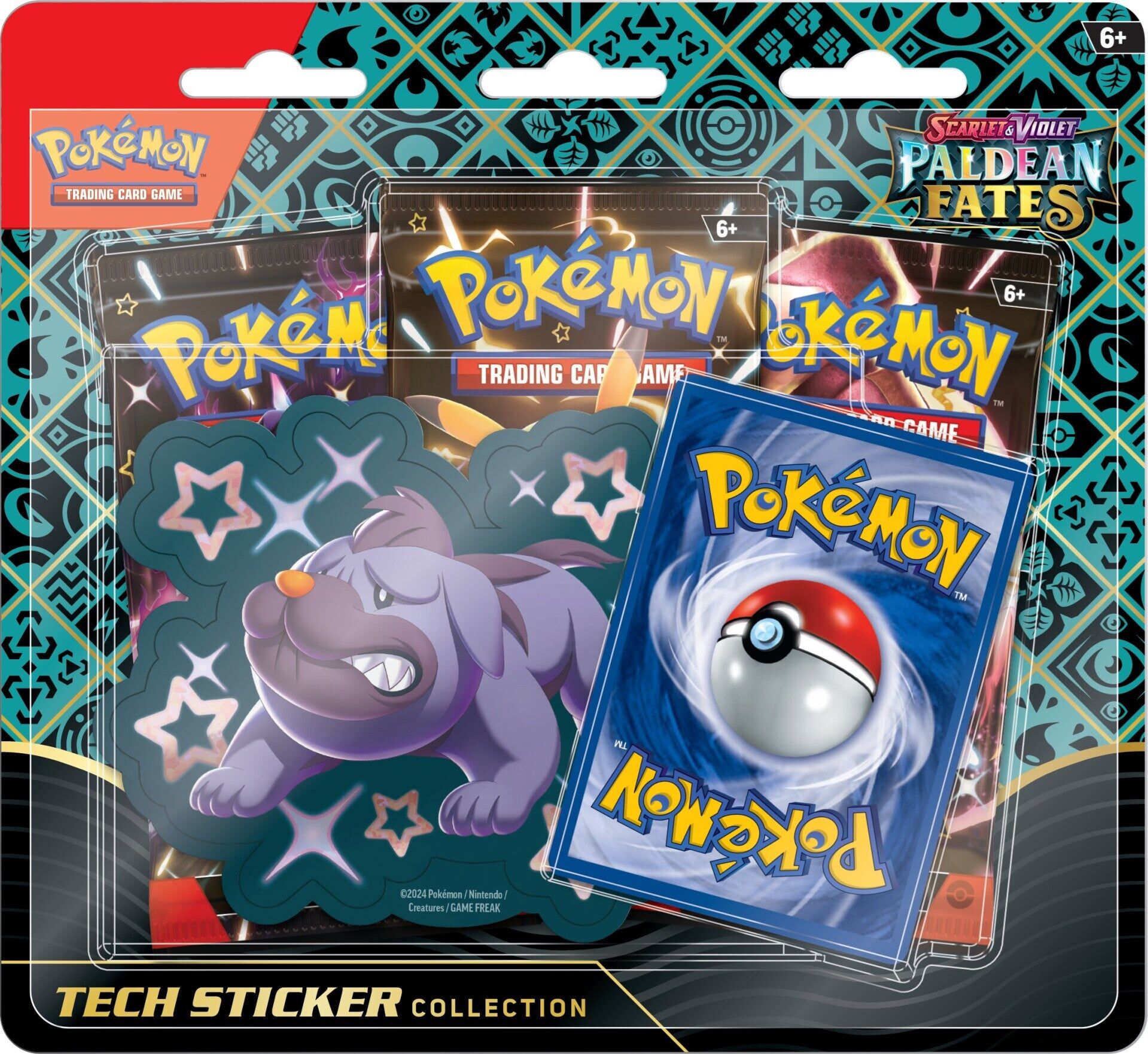 Pokémon TCG: Scarlet & Violet - Paldean Fates Tech Sticker Shiny Maschiff Collection Blister - EN