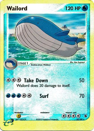 Wailord - 14/109 - Reverse Holo - EN Wailord - 14/109 - Reverse Holo - EN