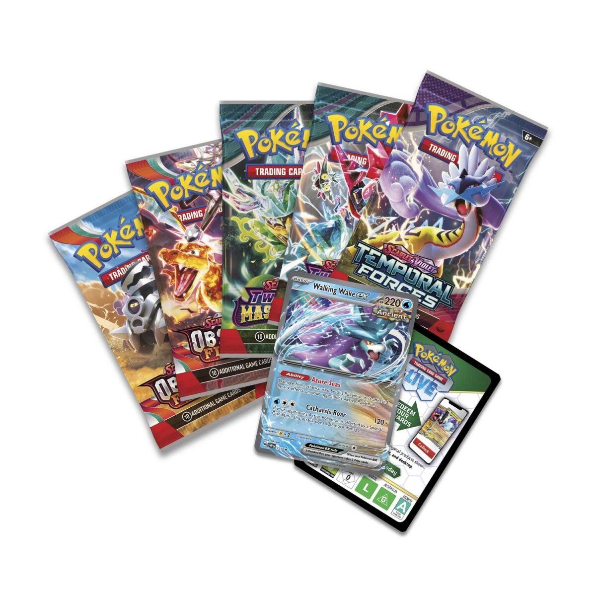 Pokémon TCG: Paradox Clash Walking Wake EX Tin (5 Pack Version) - EN