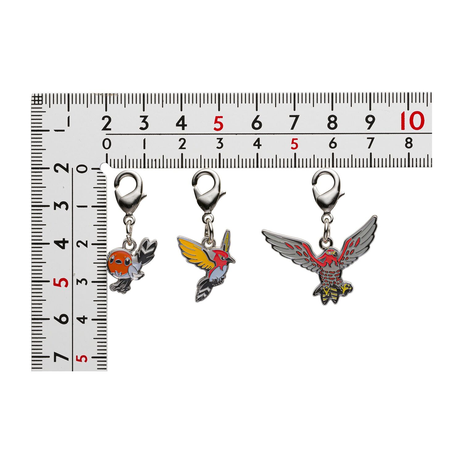 Pokemon Center - Fletchling, Fletchinder, Talonflame Schlüsselanhänger - 3 Stück