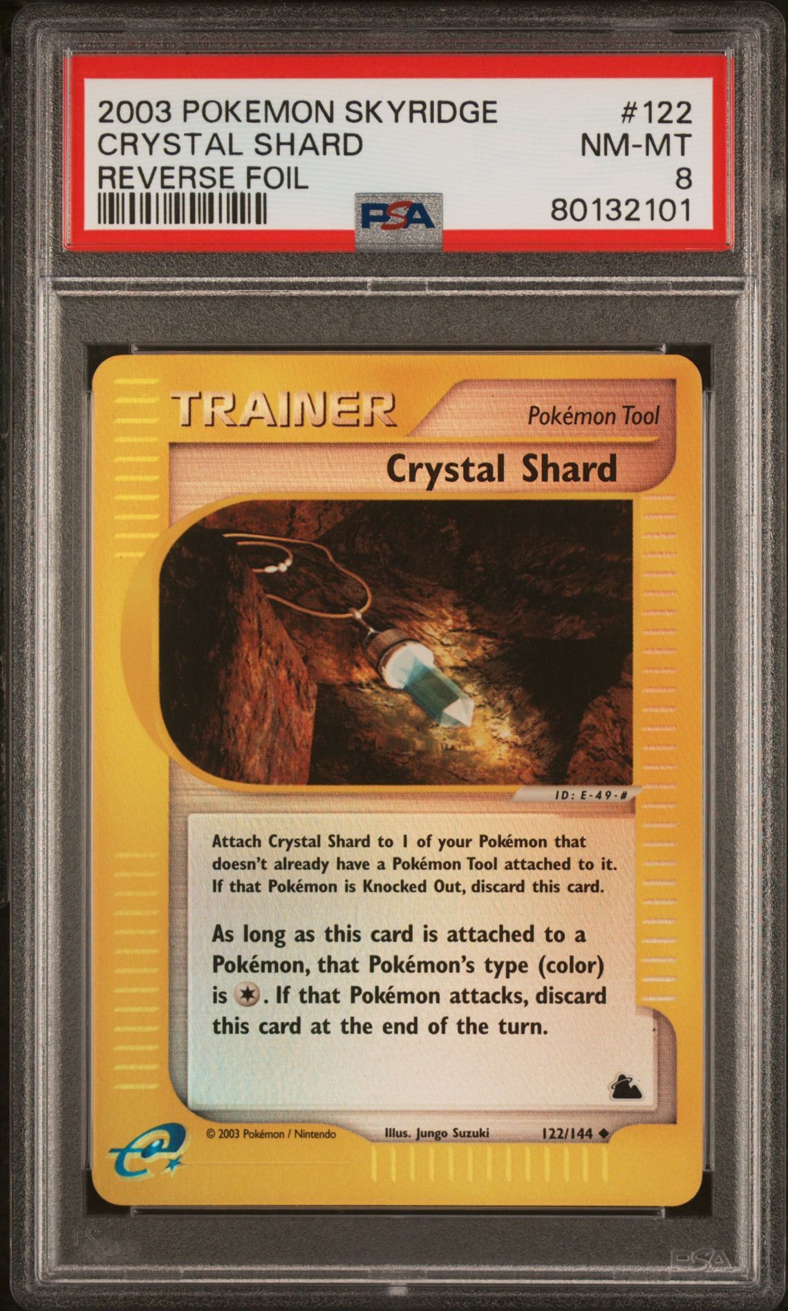 2003 POKEMON SKYRIDGE 122 CRYSTAL SHARD-REVERSE FOIL - PSA 8 NM-MT