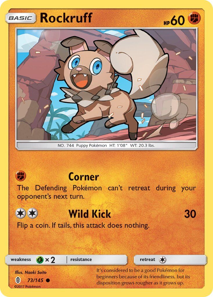 Rockruff - 73/145 - Pokémon TCG - Lightly Played - EN