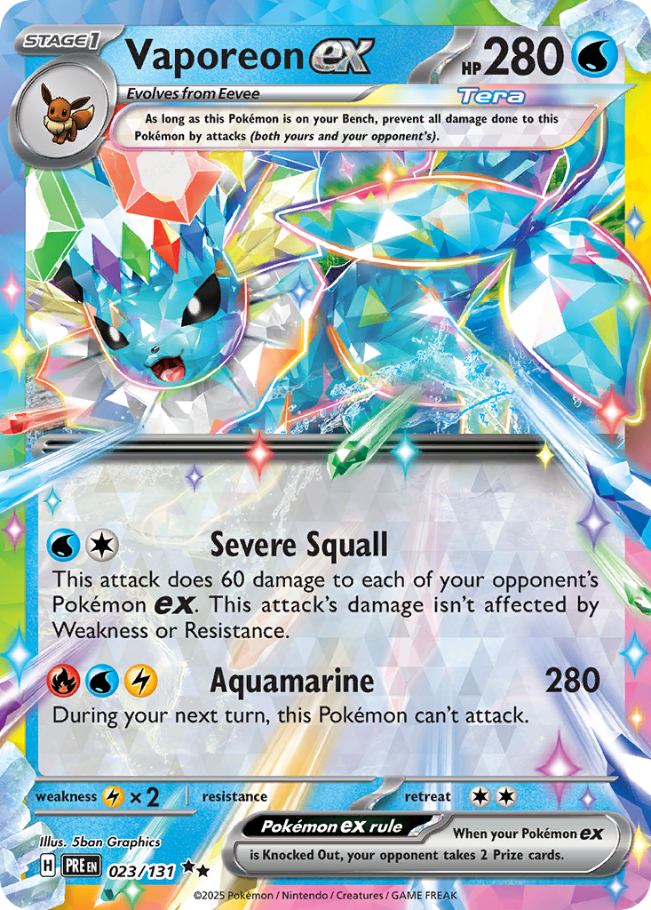 Vaporeon ex - 023/131 - EN Vaporeon ex - 023/131 - EN