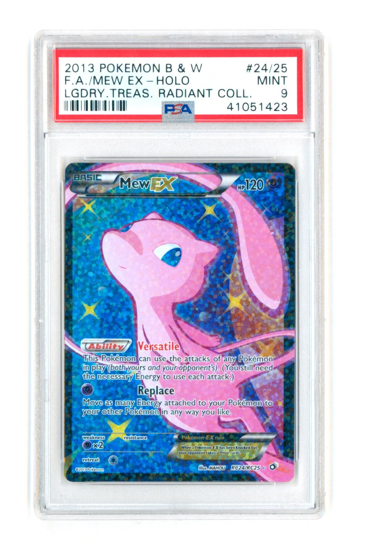 Mew Ex RC24/RC25 - Holo - B&W - Legendary Treasures Radiant Coll. - 2013 - PSA 9 MINT - Pokémon Mew Ex RC24/RC25 - Holo - B&W - Legendary Treasures Radiant Coll. - 2013 - PSA 9 MINT - Pokémon