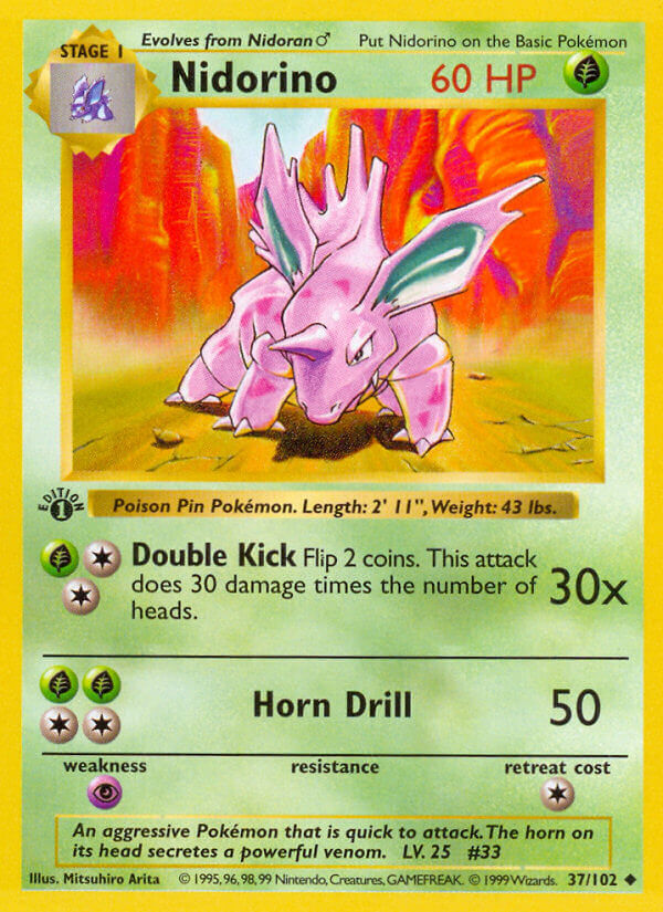 Nidorino - 37/102 - EN
