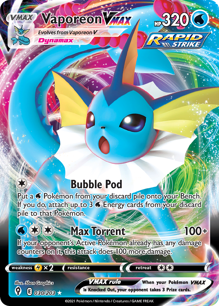 Vaporeon VMAX - 030/203 - EN Vaporeon VMAX - 030/203 - EN