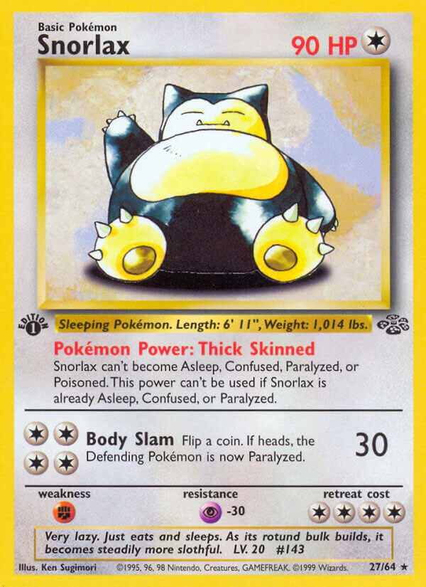 Snorlax - 27/64 - 1st Edition - EN