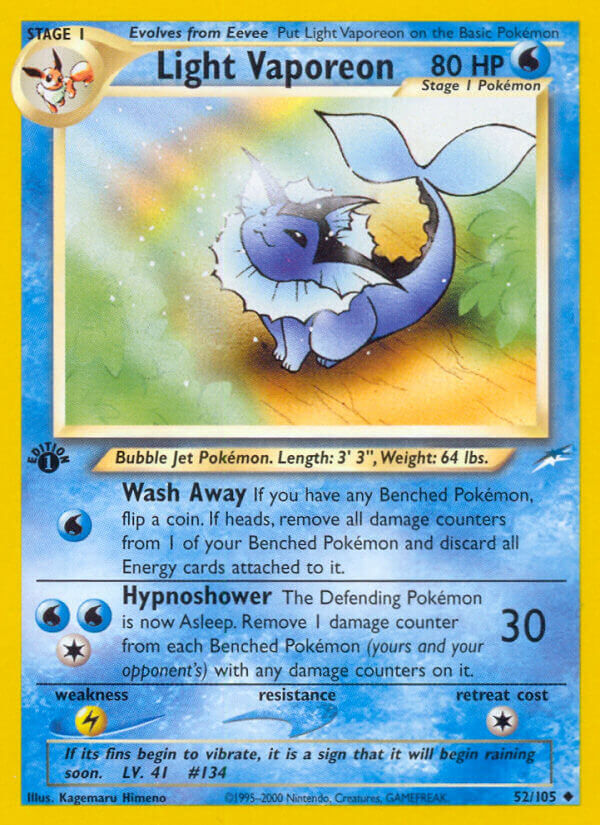 Light Vaporeon - 52/113 - 1st Edition - EN