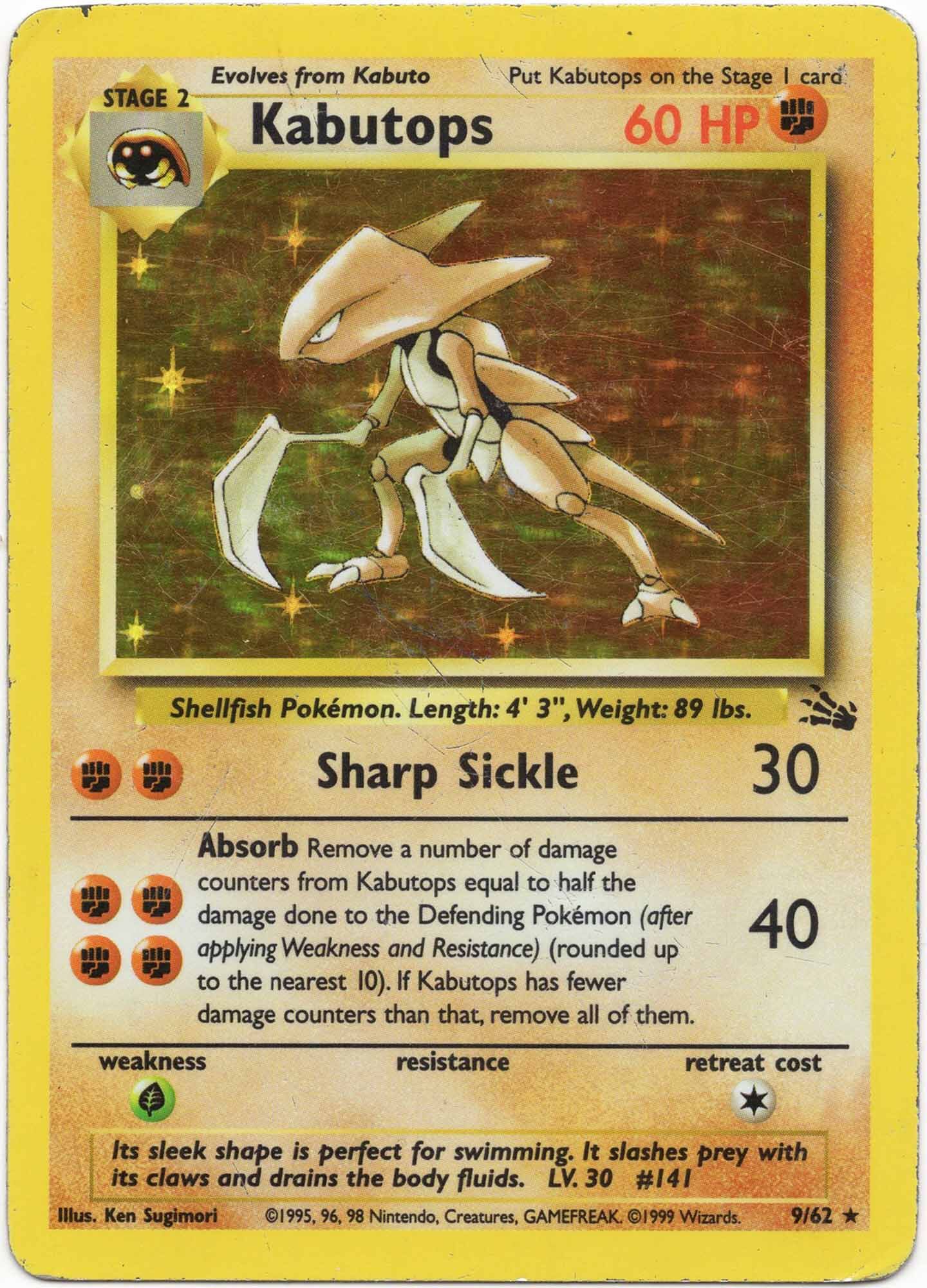 kabutops-9-62-poke-mon-tcg-heavily-played Kabutops - 9/62 - Pokémon TCG (Heavily Played)