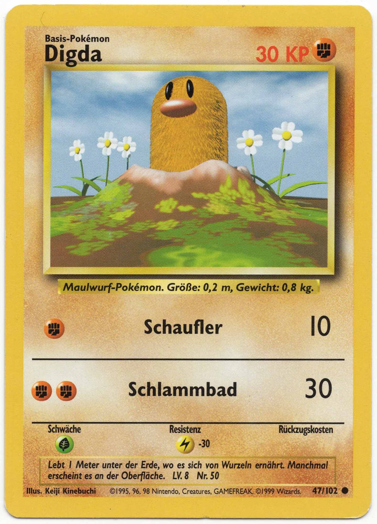 Digda - 47/102 - Pokémon TCG - Moderately Played