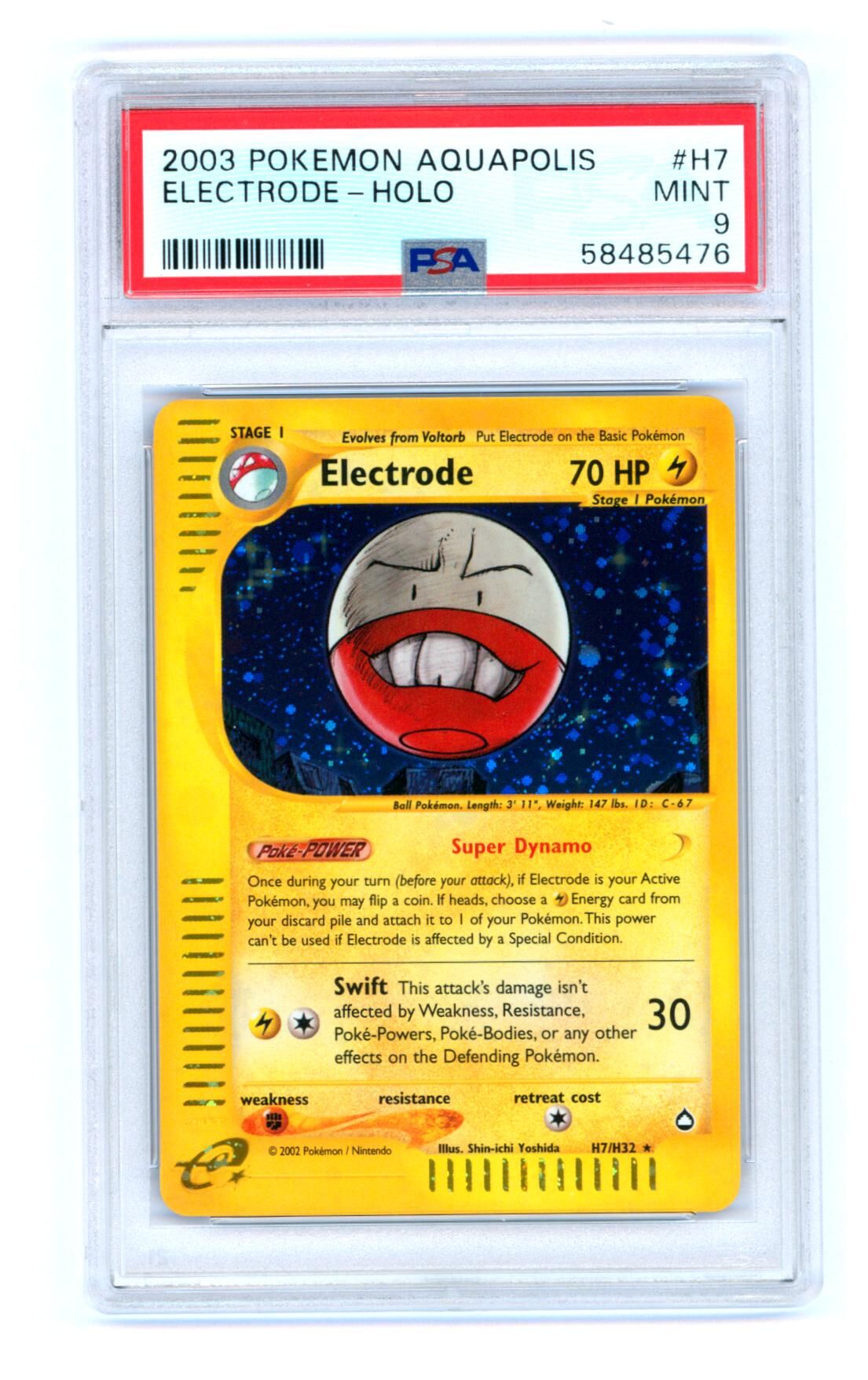 Electrode H7/H32 - Aquapolis - Holo - PSA 9 MINT - Pokémon