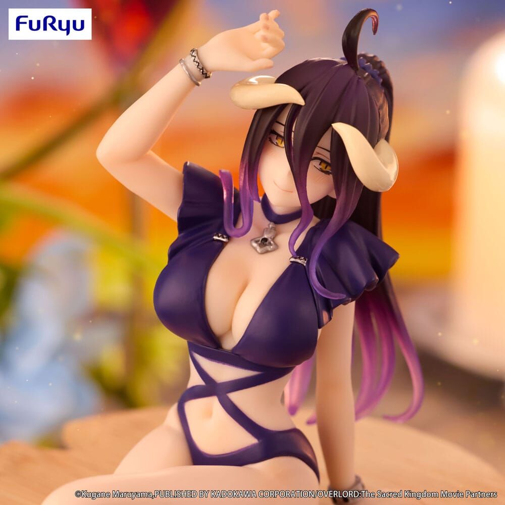 Overlord Noodle Stopper PVC Statue Albedo Swimsuit Dark Purple Color Ver. - 16 cm