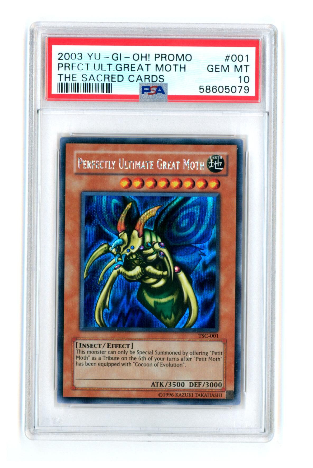 Perfect Ultimate Great Moth TSC-001 - The Sacred Cards Promo - Secret Rare - PSA 10 GEM-MT - Yu-Gi-Oh!