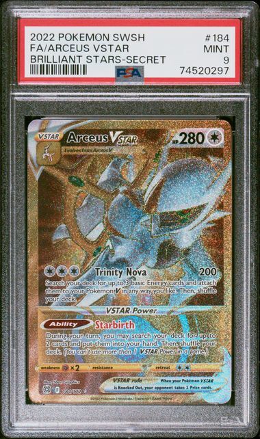 Arceus VSTAR #184 - Brilliant Stars-Secret - PSA 9 MINT - Pokemon Arceus VSTAR #184 - Brilliant Stars-Secret - PSA 9 MINT - Pokemon