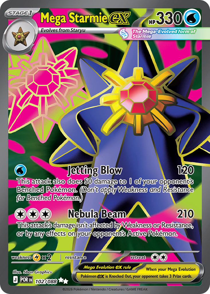 Mega Starmie ex - 102/088 - EN Mega Starmie ex - 102/088 - EN