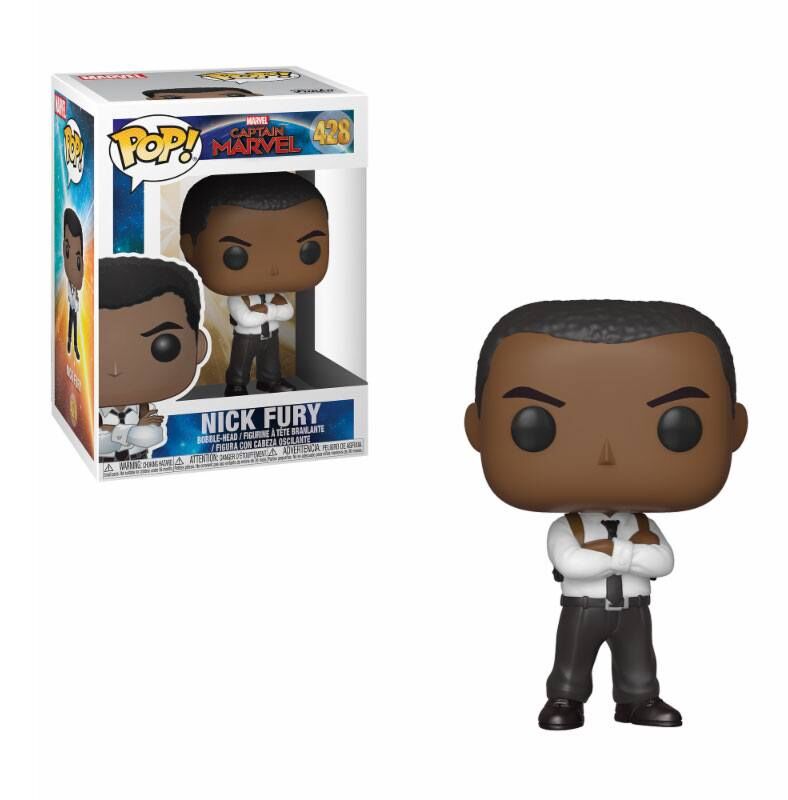 Captain Marvel POP! Marvel Vinyl Wackelkopf-Figur Nick Fury 9 cm