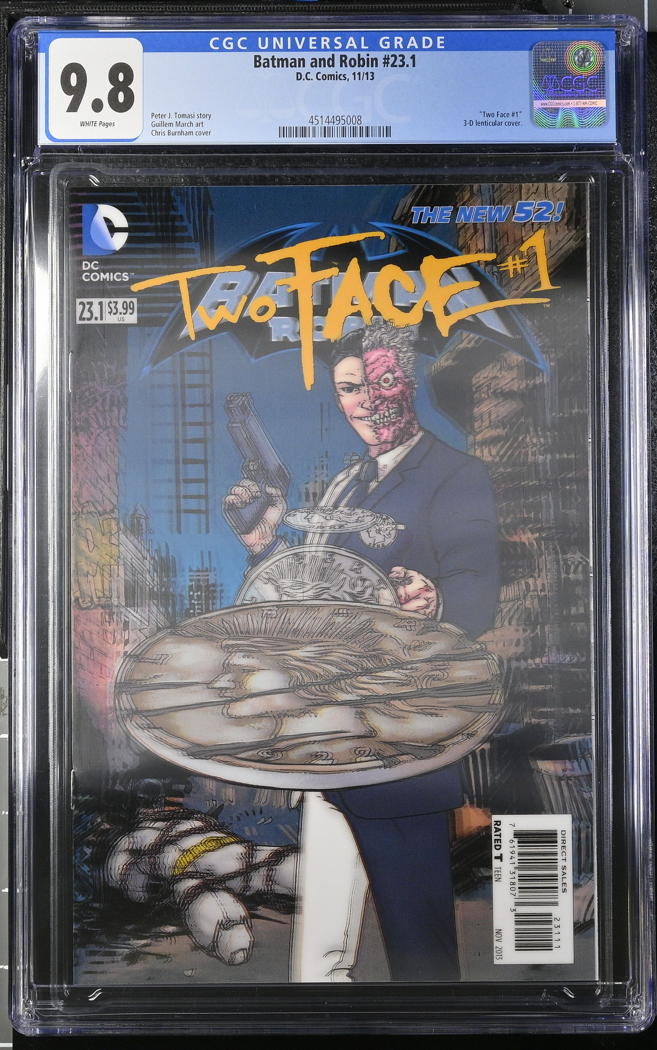 Batman and Robin #23.1 CGC 9.8 3D Lenticular Cover Batman and Robin #23.1 CGC 9.8 3D Lenticular Cover