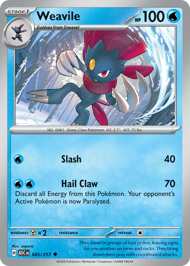 Weavile - 045/217 - EN