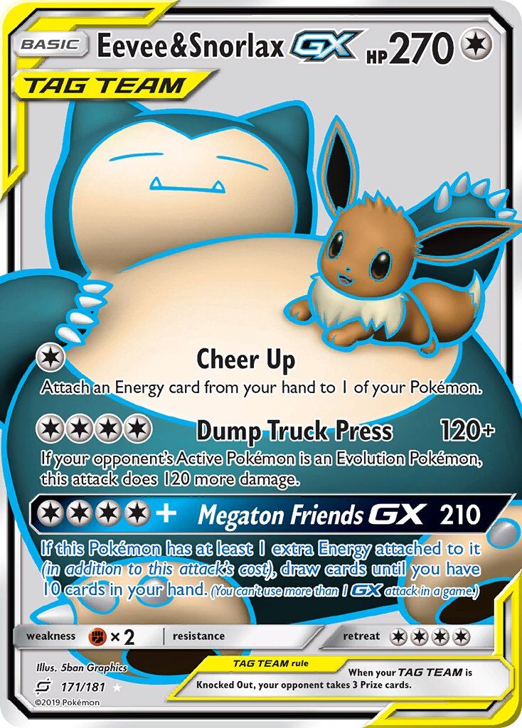 Eevee & Snorlax-GX - 171/181 - EN
